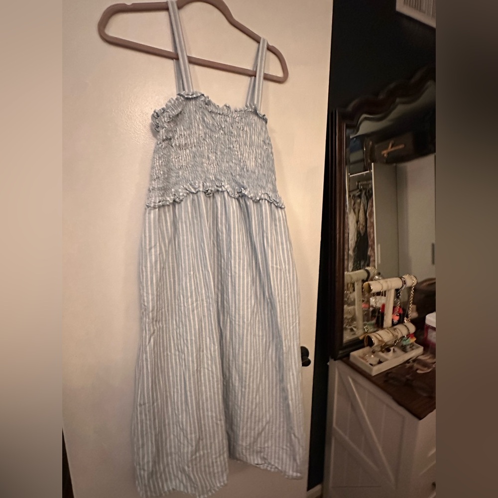 Universal Thread Blue Striped MIDI Dress